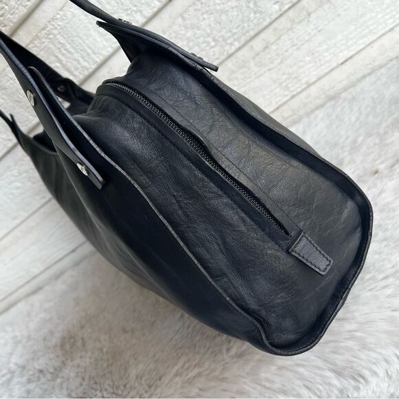 LOEWE Black Y2K Vintage Slouchy Tote Shoulder Bag Grunge - Picture 6 of 16